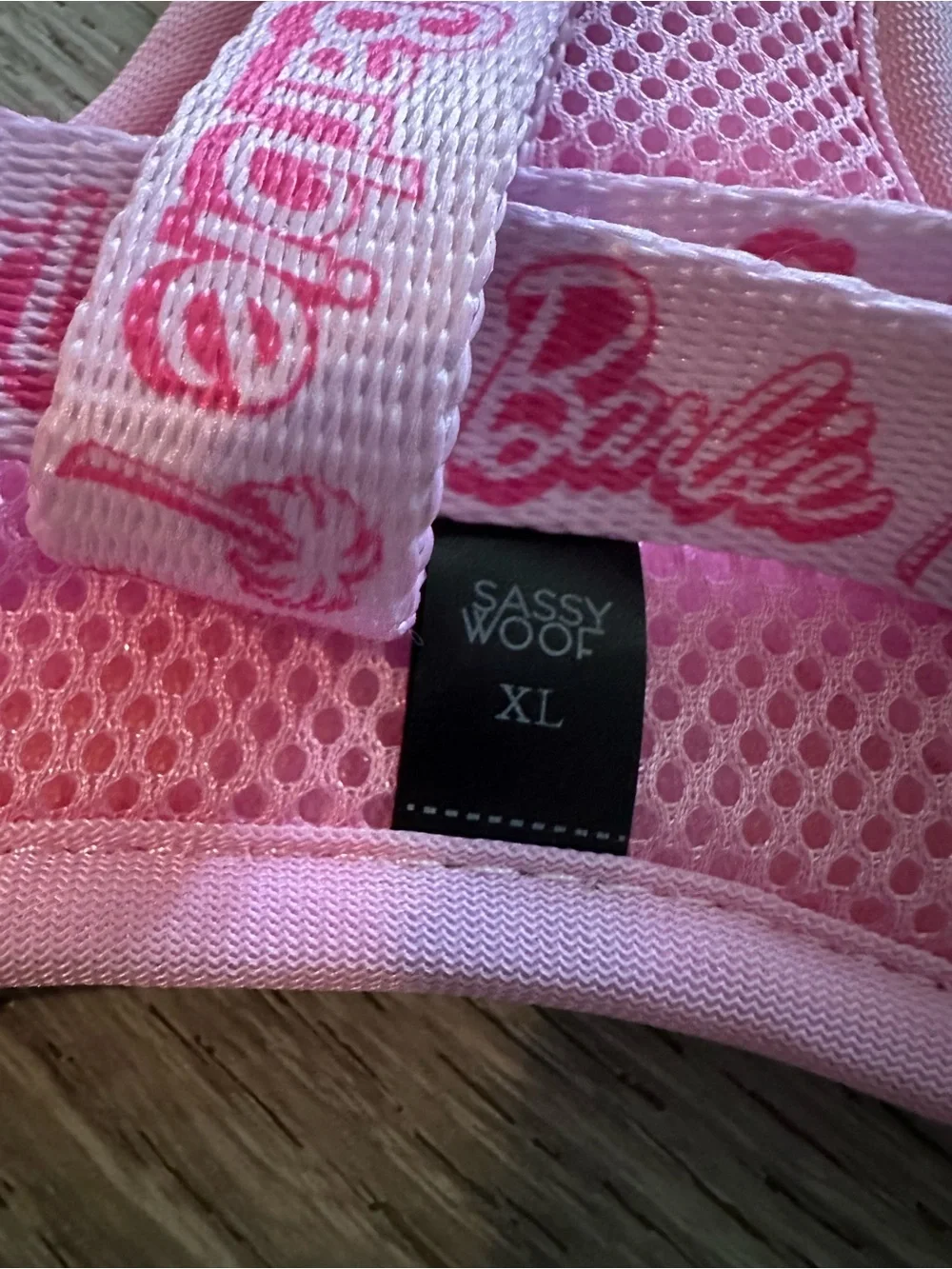 Barbie x Sassy Woof Pink Dog Harness size XL